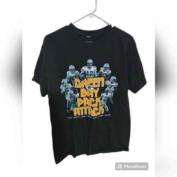 Reebok Green Bay Pack attack tee shirt Size Medium - Picture 1 of 5